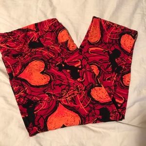 Lularoe TC leggings. Valentine unicorn print. EUC.